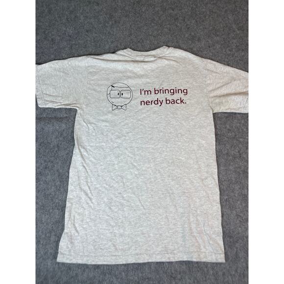 Vintage Im Bringing Nerdy Back Shirt Mens Small Gray Crewneck Graphic Retro Tee - Picture 6 of 8
